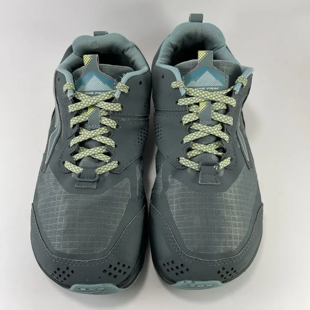 Altra Lone Peak 5 Trail Running Shoes Womens Size 10 Gray Teal Green Athletic